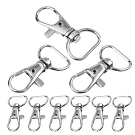 30Pack 5/8" Swivel Clasp, Keychain Snap Hook Lobster Claw Clasp Metal Hook Clips with D Ring for Purse Hardware Pets Collar Strap Paracord Keychain Lanyard Webbing Sewing Leather DIY Craft Accessories