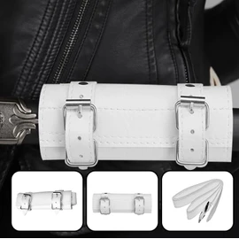 HOMURY Katana - Porta spada con cintura, 110 cm, in pelle PU, regolabile, per rievocazioni, appassionati di cosplay e samurai, colore: bianco