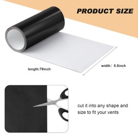Magnetic Vent Covers for Home Floor Easily Cut Air Magnetic Vent Covers for Ceiling Thick Register Vent Cover for Wall Ceiling RV, HVAC, Air Conditioner, Fireplace and Furnace Vents (5.5 x 79 Inch)