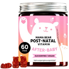 Bears with Benefits Mama Bear Postnatal High Dose Complex for Breastfeeding - with Folic Acid, Iron, Zinc, Selenium - Gummy Bears (Pack of 60)