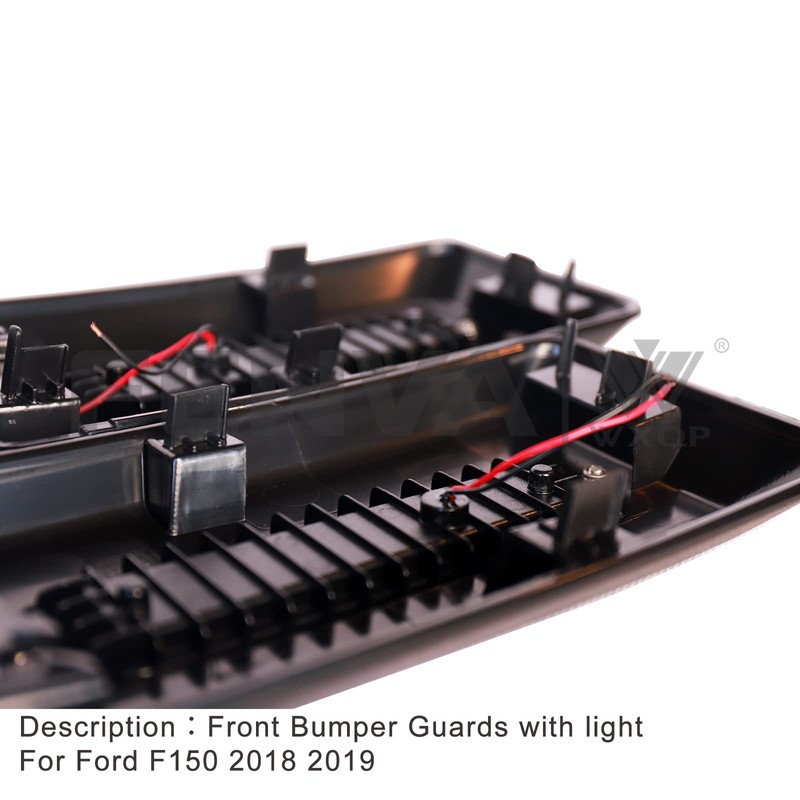 WXQP Front Bumper Insert Lights Guards Bumper Caps Cover with