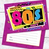 Olivia Samuel 20 x 1980s Themed Party Invites - Ready