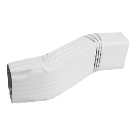 Gutter Downspout Leader Style A Elbow (Offset= 3) 3”x4” White S-Shape
