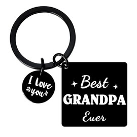 I Love You Grandpa Keychain for Grandfather Birthday Gifts for Papaw Fathers Day Gift from Grandkids Best Gifts for Great Papa Retirement Gifts for Grandpa Gifts from Granddaughter Grandson