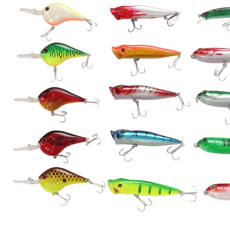 35Pcs Simulation Hard Bait Mixed Minnow Fishing Lure Kit Minnow