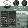 SMRITI Hanging Jewelry Organizer with Dual Zippered Pockets Canvas Double
