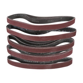 sourcing map 15pcs 1 x 30" Sanding Belts 3pcs Each of 80/120/150/240/400 Grit Aluminium Oxide Flush Joint Belt Sander Paper for Metal Woodworking Automotive Repair