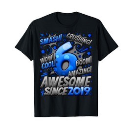 6 Year Old Gifts For Boys 6th Birthday Boy 6 Year Old Boy T-Shirt