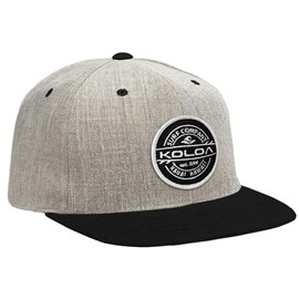 Joe's USA Koloa Surf Thruster Patch Logo Solid Snapback Hat-Heather-Black