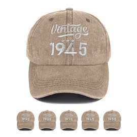 CheChury Baseball Cap Unisex Baseball Cap Gifts for 80 70 60 50 40 30th Birthday Man Gift for Grandpa Dad Retirement Gift Baseball Cap Men's Gift Ideas for Men Father's Day Gift, Khaki-80, Unit size