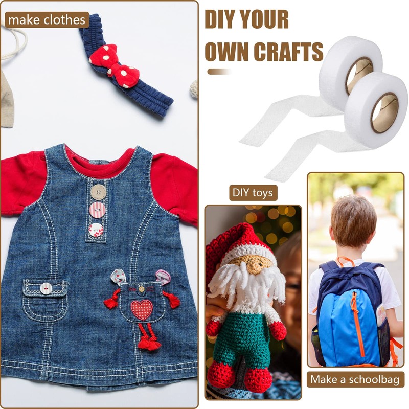 Outus 2 Rolls Hemming Tape Fabric Adhesive Hem Iron on