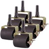 Skelang 6 Pcs Bed Caster, Stem Bed Roller with Side