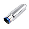 EVIL ENERGY Exhaust Muffler,Stainless Steel Exhaust Tip,Universal 18.5" Length (Burnt,3"