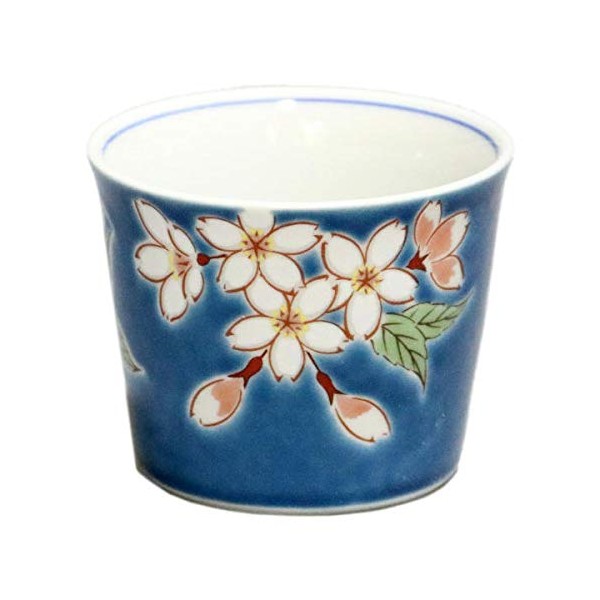 Kutani Ware SK-286 Blue Subura Kiln Free Cup Soba Boar