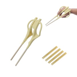 DEEYOTA Auxiliary Chopsticks for Adults, Nursing Chopsticks, Self-Helping Chopsticks, Support Chopsticks, Corrective Chopsticks, Nursing Dish, Elderly Rehabilitation Rehabilitation with Shaken Hands