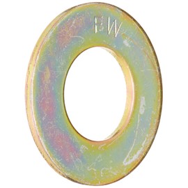 Small Parts Steel Flat Washer, Zinc Yellow Chromate Plated Finish, Grade 8, ASME B18.22.1, 5/8" Screw Size, 21/32" ID, 1-5/16" OD, 0.135" Thick (Pack of 25)