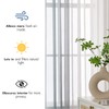 EMEMA Voile Curtain Two-Tone Curtain with Eyelets Transparent Curtain Eyelet