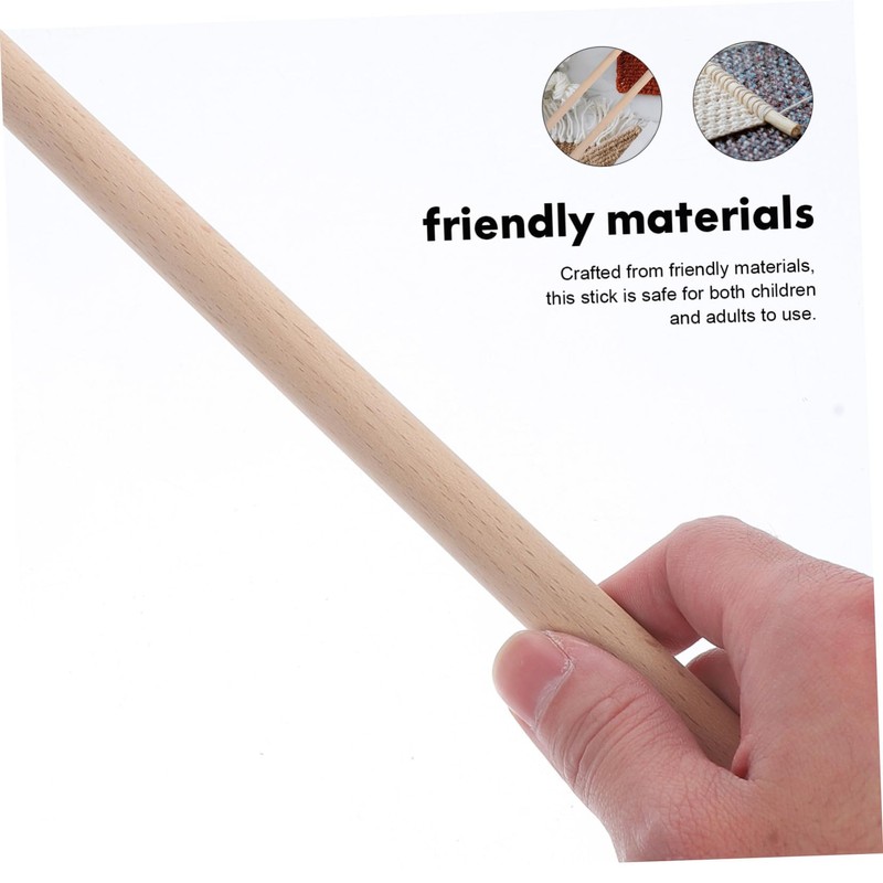 COHEALI DIY Wood Stick Kit 40cm Wooden Craft Stick Assortment