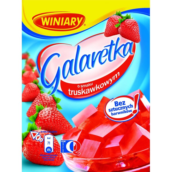 Winiary Galaretka o Smaku Truskawkowym Strawberry Jelly Mix (5-Pack)
