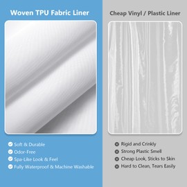 VANZAVANZU Hookless Shower Curtain with Mesh Top and Snap in Waterproof Liner, Waffle Weave, Weighted Magnets Hem, Machine Washable, 72 x 75 Inches – (Gray)