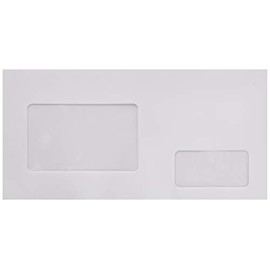 Suko Industries C877 Envelopes with 2 Windows, White, 100 Pieces