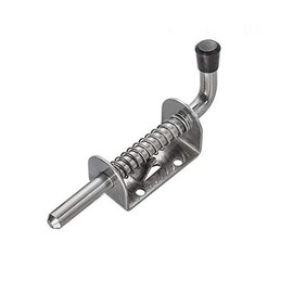 TOOLSTAR Spring Latch 12x128mm Stainless Steel Door Hinge Spring Latch Gate Security Mechanical Equipment for Gates, Stutches, Garage Doors etc (Pack of 1)