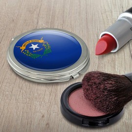 Nevada State Flag Compact Travel Purse Handbag Makeup Mirror