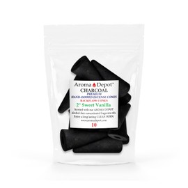 2'' Sweet Vanilla Backflow Charcoal Incense Cones (10 Cones)