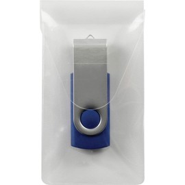 Smead Self-Adhesive Poly USB Flash Drive Pocket, 2"W x 3,5"H, Clear 6 per Pack (68150)