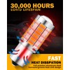 Auxbeam 1156 Turn Signal Bulbs, Super Bright Amber Yellow P21W