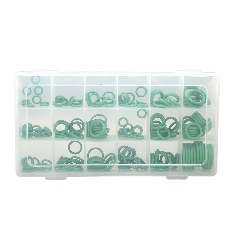 225pcs Car Air Conditioner Seal Ring Kit 18‑Compartment AC O