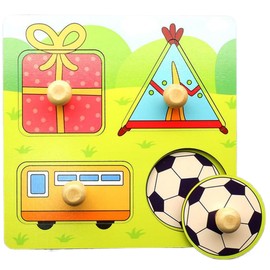 DELUXEFOX Wooden Puzzle, Molding Puzzle, Baby Montessori Educational Toys, 1, 2, 3 Years Old, Early Development, Shape Matching, Shape Recognition, Color Sensory, Brain Training, Toy for Ocean