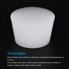 MECCANIXITY Silicone Rubber Tapered Plug 51.5mm to 62mm Solid White