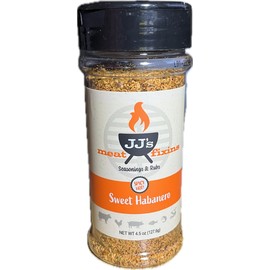 JJ's Meat Fixins Sweet Habanero Seasoning Rub, Award Winning! Spicy Hot, 4.5 oz (127.6g) 8 fl.oz Bottle