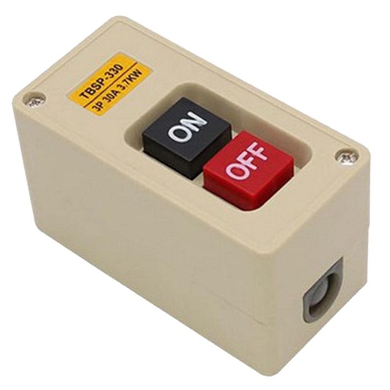 Devoko 3 Phase 3.7Kw Waterproof 30A Power Push Button Switch
