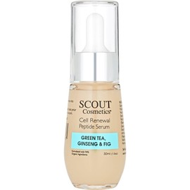 SCOUT Cosmetics Cell Renewal - Sérum facial de péptido con té verde, ginseng y higo