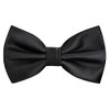 Alizeal Mens Solid Color Adjustable Bow Ties, Black