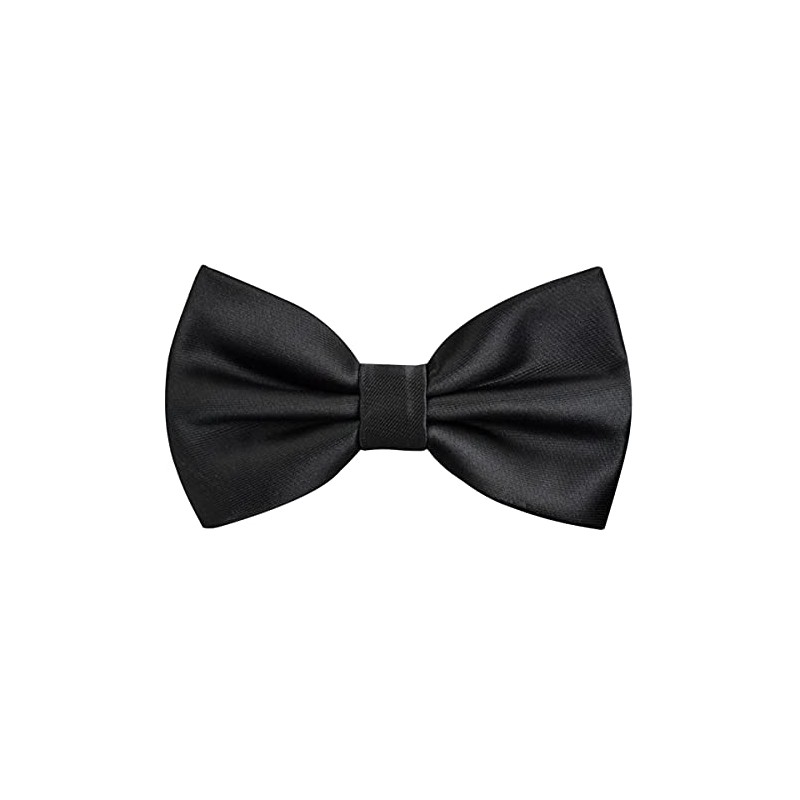 Alizeal Mens Solid Color Adjustable Bow Ties, Black