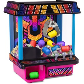 Ambassador Games: Electronic Arcade Claw Crane Game - Hyper Neon Black Series, Plastic Eggs to Fill with Prizes, Carnival-Style Music, Kids Ages 6+
