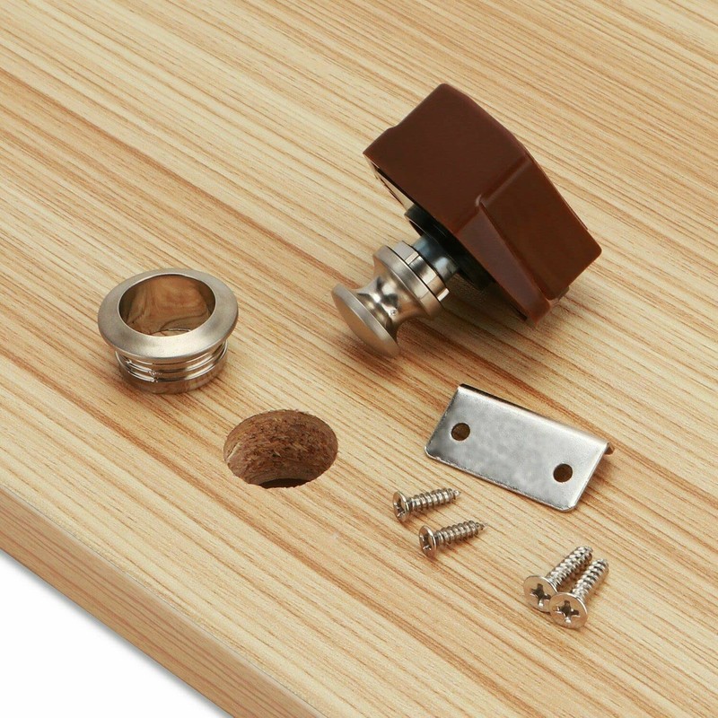 5pcs Push Button Drawer Cupboard Door Catch Lock Caravan Van