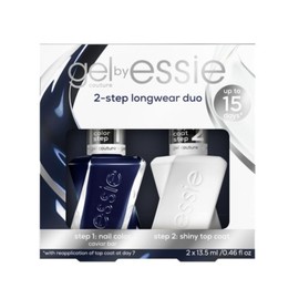 essie gel couture Gel-like Nail Polish Set with Top Coat, Vegan, Blue Nail Polish, Caviar Bar Kit, 1 Kit