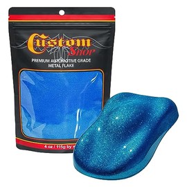 Custom Shop - Deep Marine Blue - 4-ounces of Medium Metal Flake .008" 200 Micron Size - Premium Automotive Grade Flake, UV, Fade & Solvent Resistant - Epoxy Resin Metallic Glitter - Car Painting