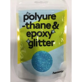 Glitter, Hemway Polyurethane & Epoxy Glitter ,Baby Blue color ,100g bag fine,new