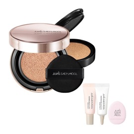 Jeong Saem Mool Masterclass Radiant Cushion (Refill Included) Glow Base 5ml + Ampoule Sun 5ml + Skinny Tap Puff Light Pink / 정샘물 마스터클래스 래디언트 쿠션(리필포함) 글로우베이스5ml + 앰플선 5ml + 스키니탭퍼프연핑크