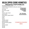 200 Bolsa Cierre Hermético Zipper 1x1 Pulga 2.5x2.5cm Negro