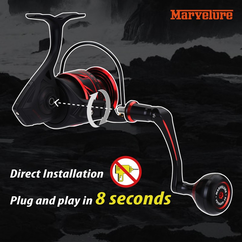 MARVELURE Titan Series Foldable Power Handle Compatible for Penn Fierce