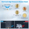 Hibbent All Metal Rain Shower Head, 10'' High Pressure Rainfall