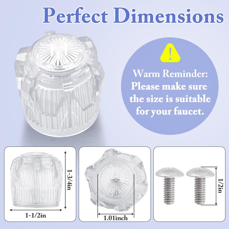 hansengroe Shower Knob Replacement with 17pt Point Broach fit for