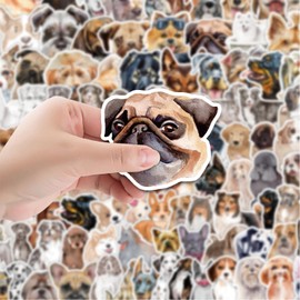 Cute Puppy Stickers Pack 100PCS, Dog Lover Gifts for Kids Teens Adults - Vinyl Waterproof Funny Stickers