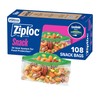 Ziploc Snack Bags, Easy Open and Close, Small Plastic Food